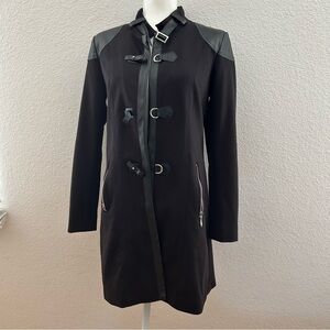 Maakif Black Buckle Detail Women's Coat